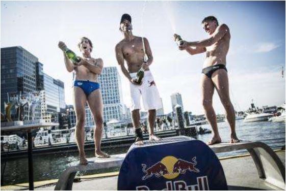 Southampston’s Gary Hunt finishes third in the latest round of the Red Bull Cliff Diving World Series, in Boston